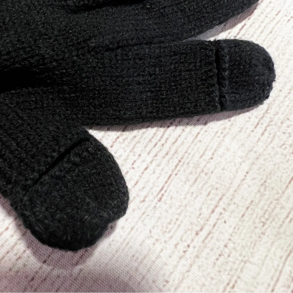 Calvin Klein Black Knit Texting Gloves
